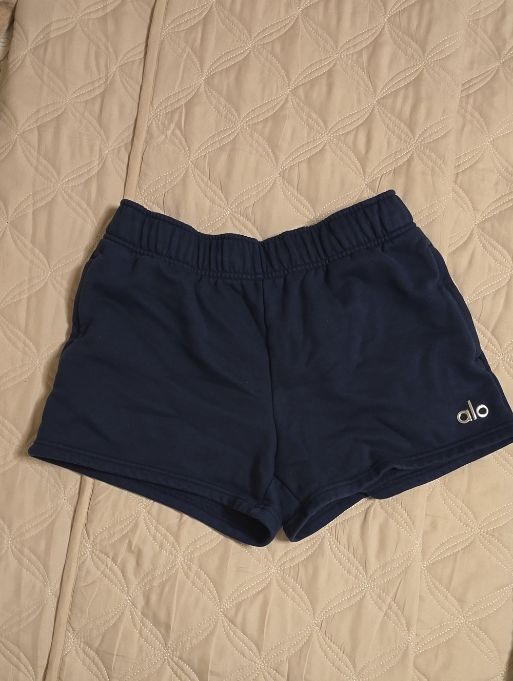 ALO Yoga Navy Blue Women's Athletic Sweat Shorts